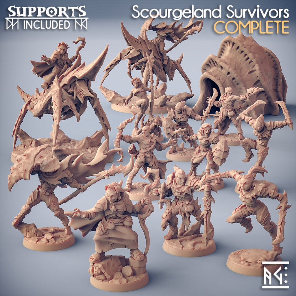 3D Printed Artisan Guild Hiro Dustwalker Scourgeland Survivors 28mm 32mm