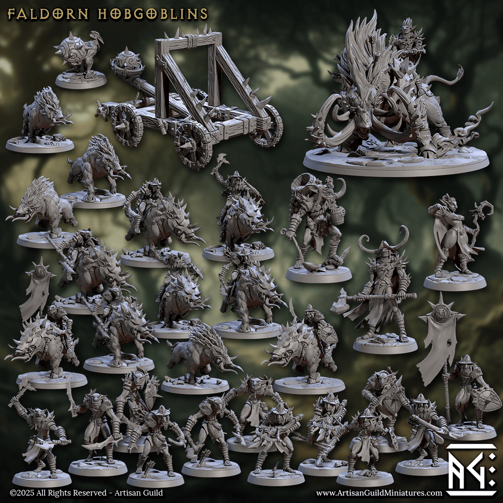 3D Printed Artisan Guild Hobgoblin Standalone Weapons & Hands Faldorn Hobgoblin Set 28mm 32mm