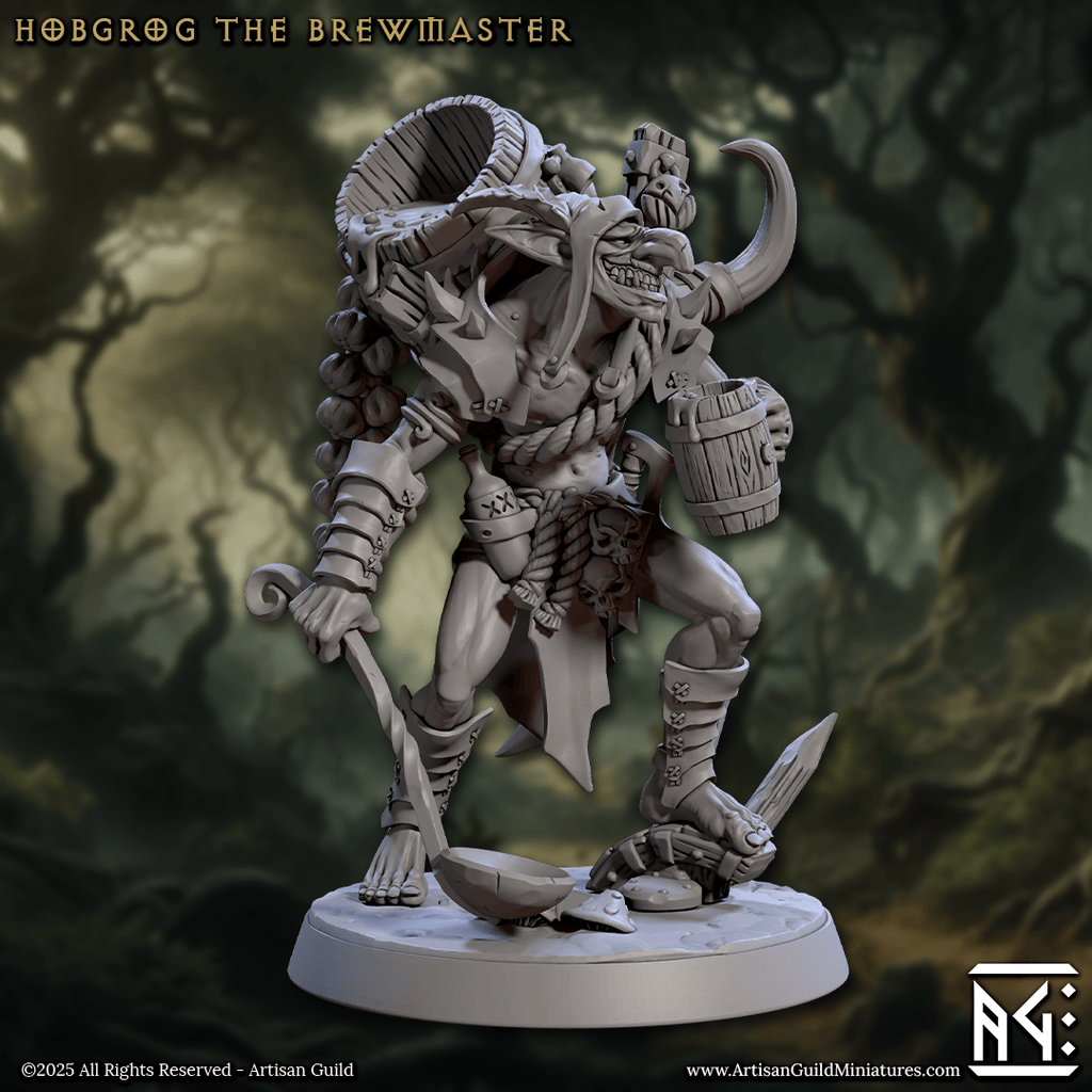 3D Printed Artisan Guild Hobgrog the Brewmaster Faldorn Hobgoblin Set 28mm 32mm