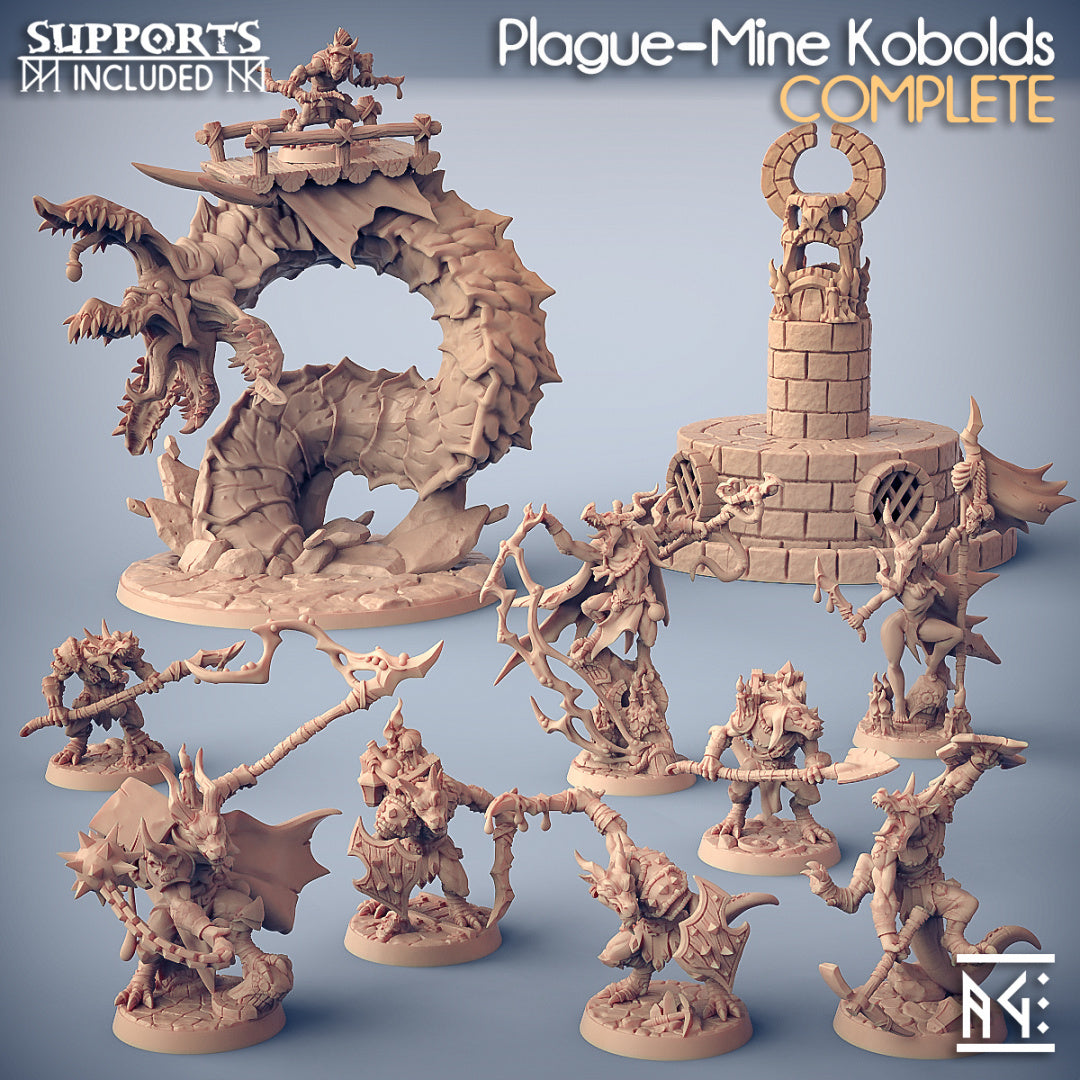 3D Printed Artisan Guild Ishtarra the Plague Queen - Kobald Pinup Plague Mine Kobolds 28mm 32mm