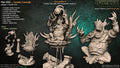 3D Printed Artisan Guild King Sgrakkor III Swamp Gurunda 28mm 32mm