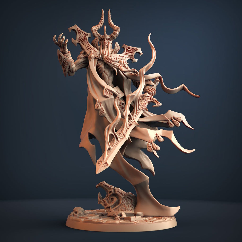 3D Printed Artisan Guild King Skutagaard The Lich Lord Darkness of the Lich Lord 28mm 32mm