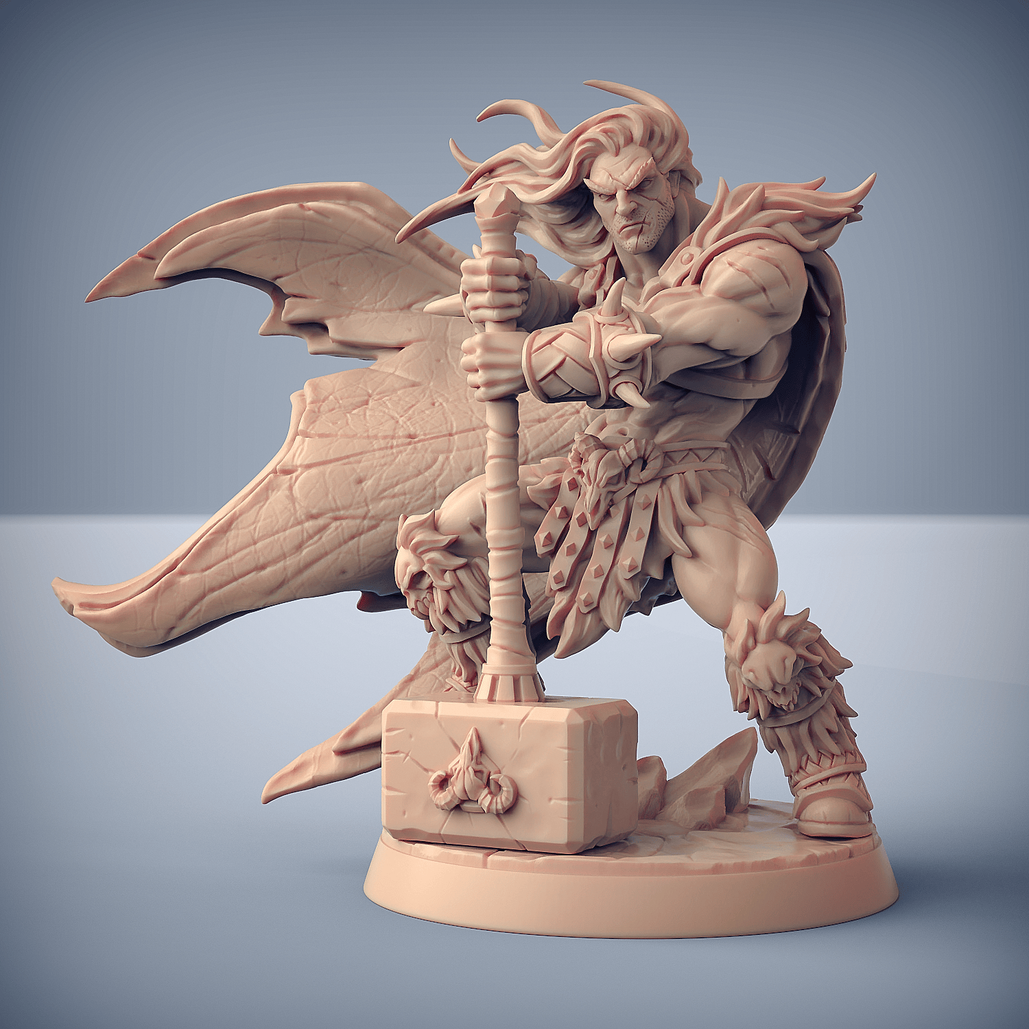 3D Printed Artisan Guild Krommir Stronghammer Dragonpeak Barbarians 28mm 32mm