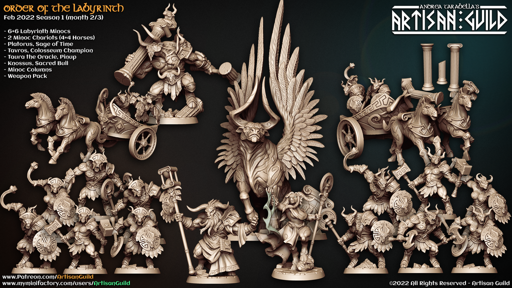 3D Printed Artisan Guild Taura the Oracle Order of the Labyrinth 28mm 32mm