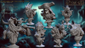 3D Printed Artisan Guild Mirmidons of the Death-Tide Busts Set 28mm 32mm
