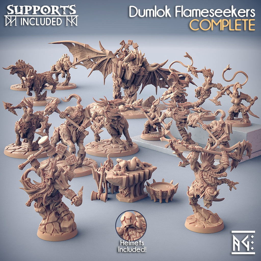 3D Printed Artisan Guild Modular Dumlok Flameseekers Dumlok Flameseekers 28mm 32mm