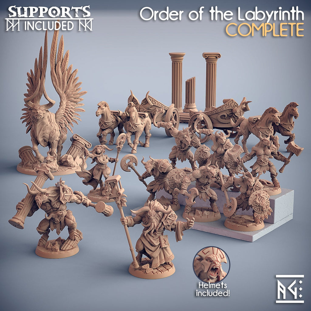 3D Printed Artisan Guild Modular Labirynth Minocs Order of the Labyrinth 28mm 32mm