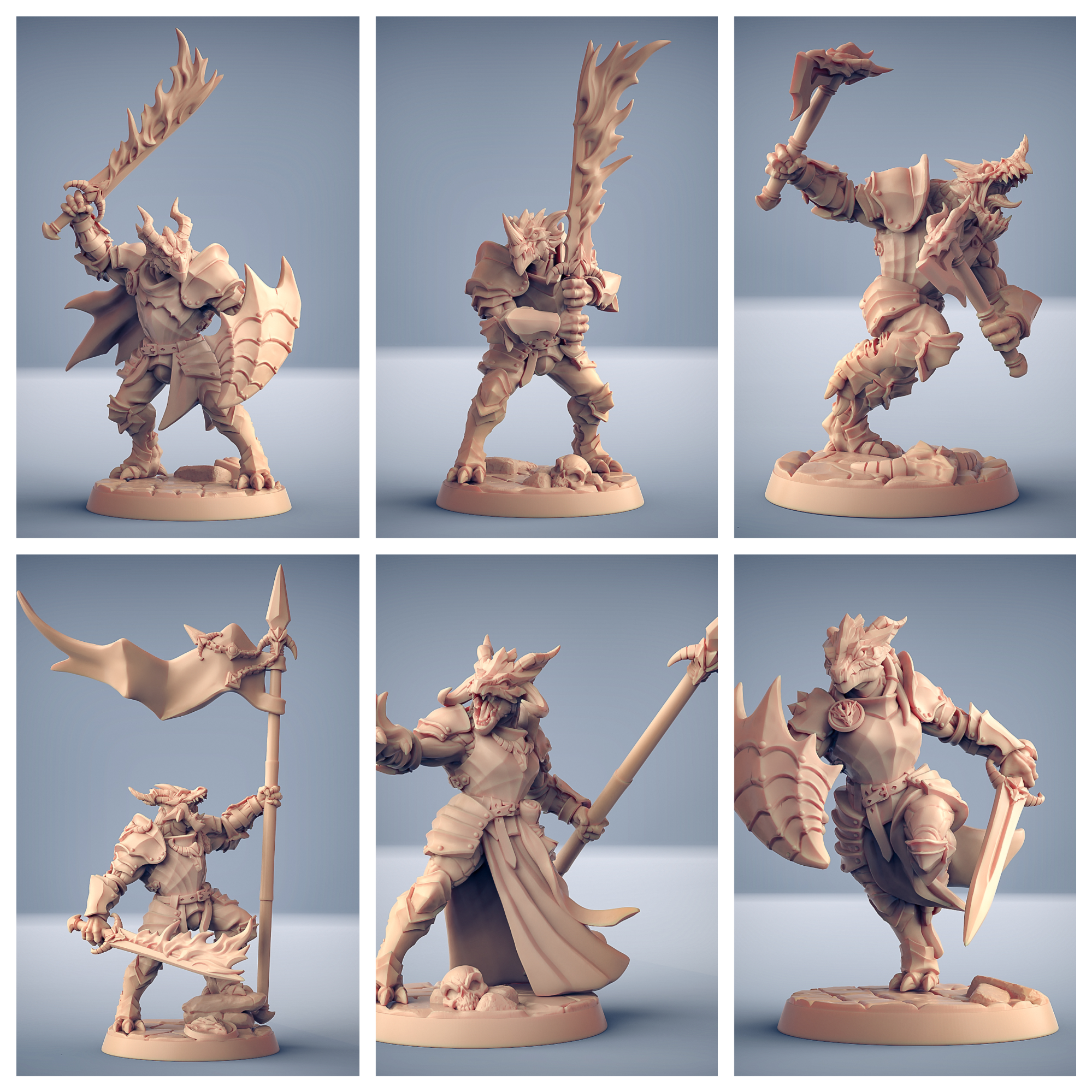 3D Printed Artisan Guild Modulars Dragonguard The Dragonguard 28mm 32mm