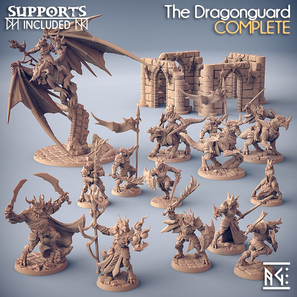 3D Printed Artisan Guild Dragonling Knight The Dragonguard 28mm 32mm