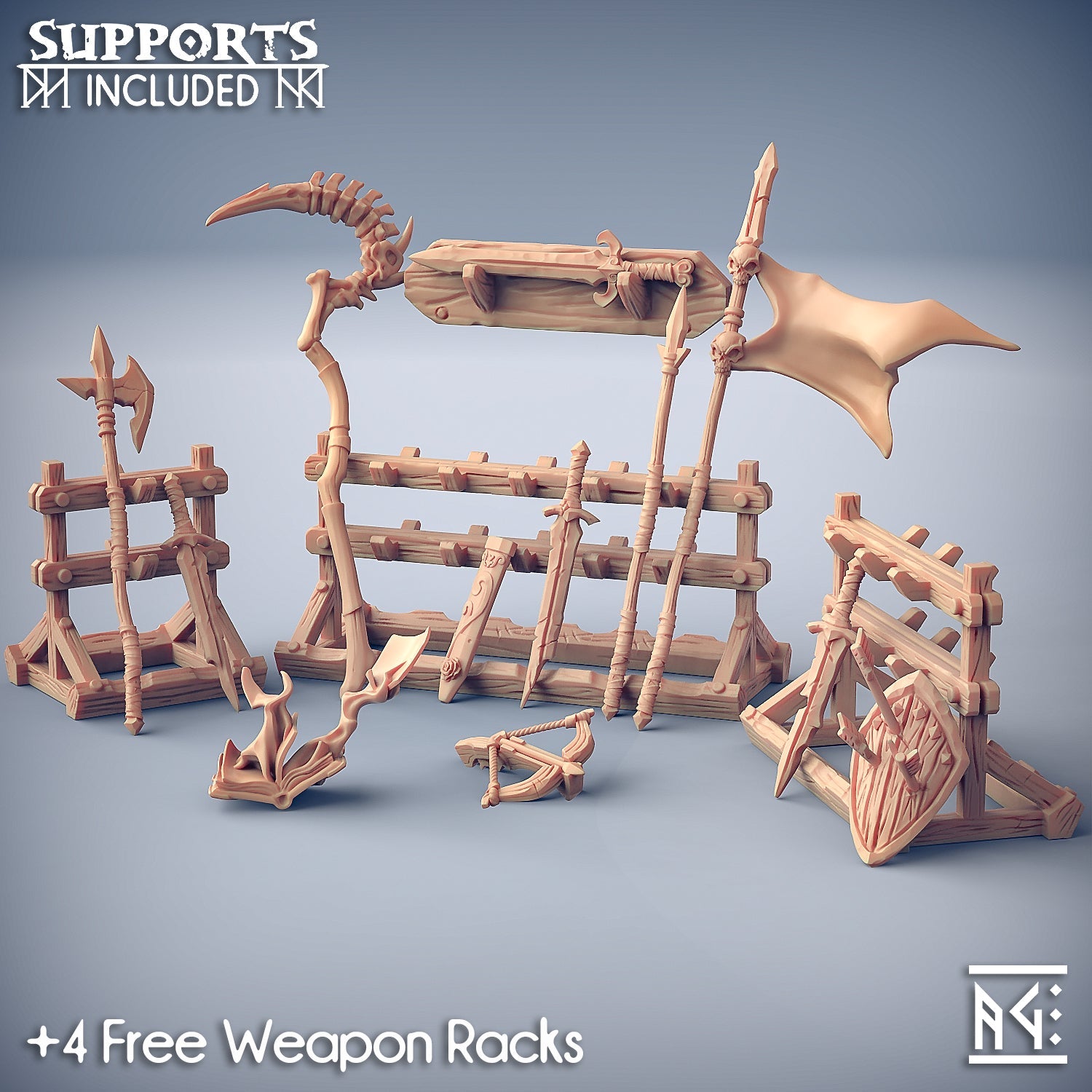 3D Printed Artisan Guild Oldburg Fallen Ones Weapons Oldburg Fallen Ones 28mm 32mm