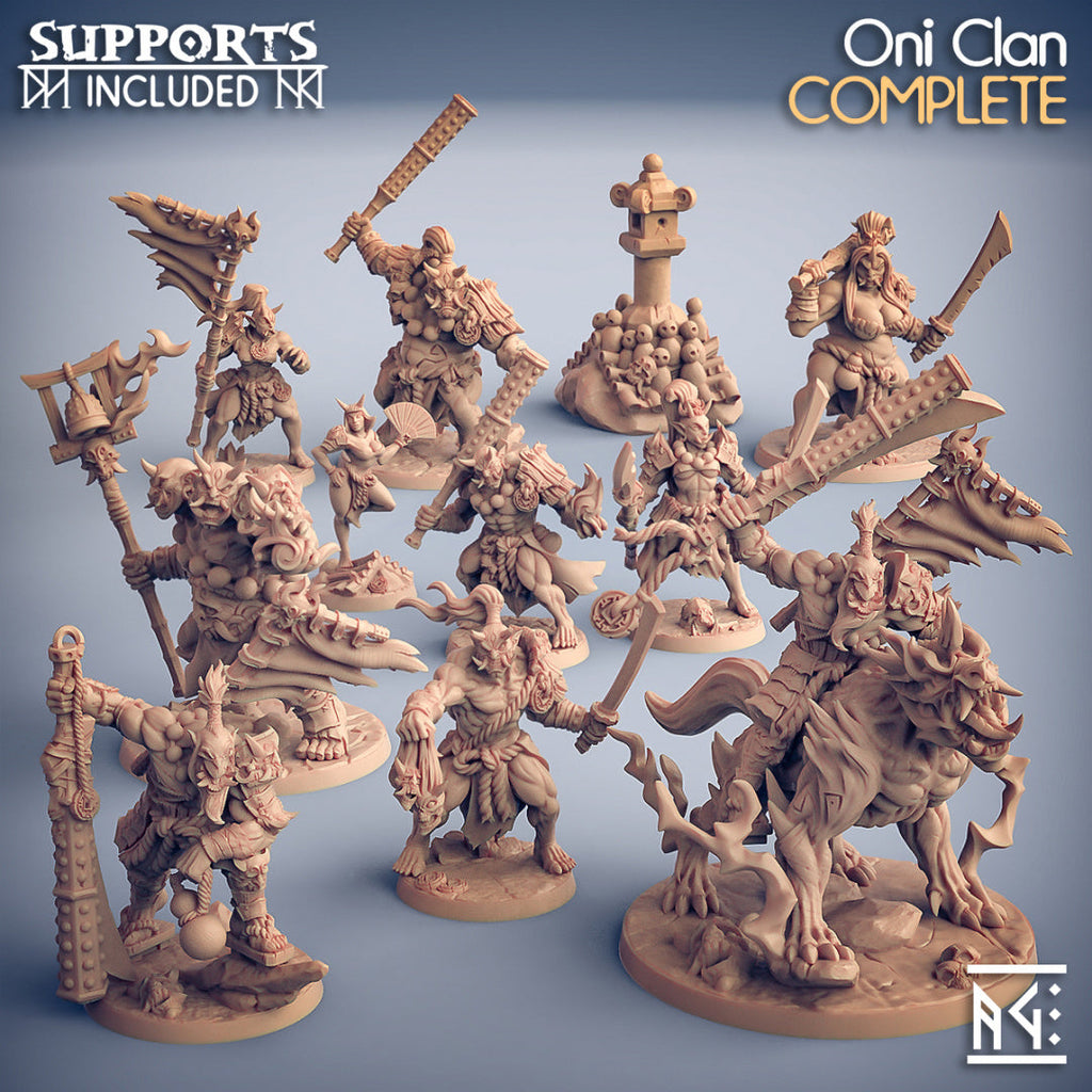 3D Printed Artisan Guild Tsuki Oni Beauty Oni Clan 28mm 32mm