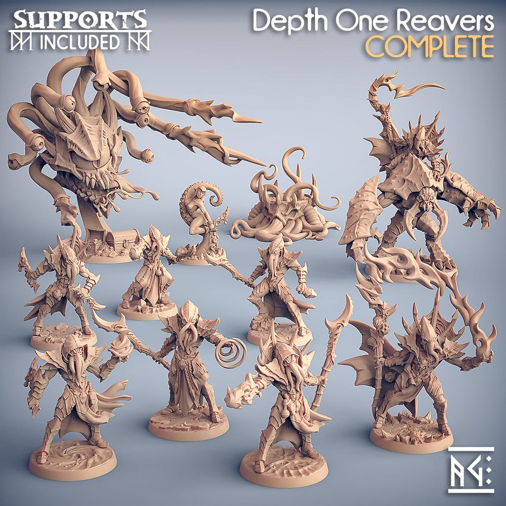 3D Printed Artisan Guild Pool of the Depths Depth Ones Set 28mm 32mm