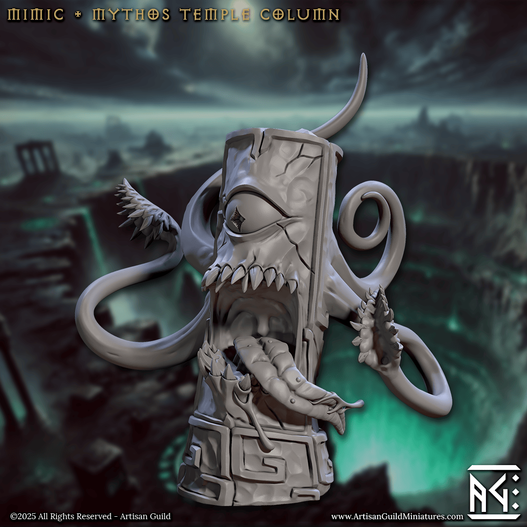 3D Printed Artisan Guild Temple of Mythos Columns Descent into the Hive of the All Seeing 28mm 32mm