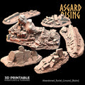 3D Printed Asgard Rising Abandoned Burial Ground Ruins 28 32 mm Wargaming DnD