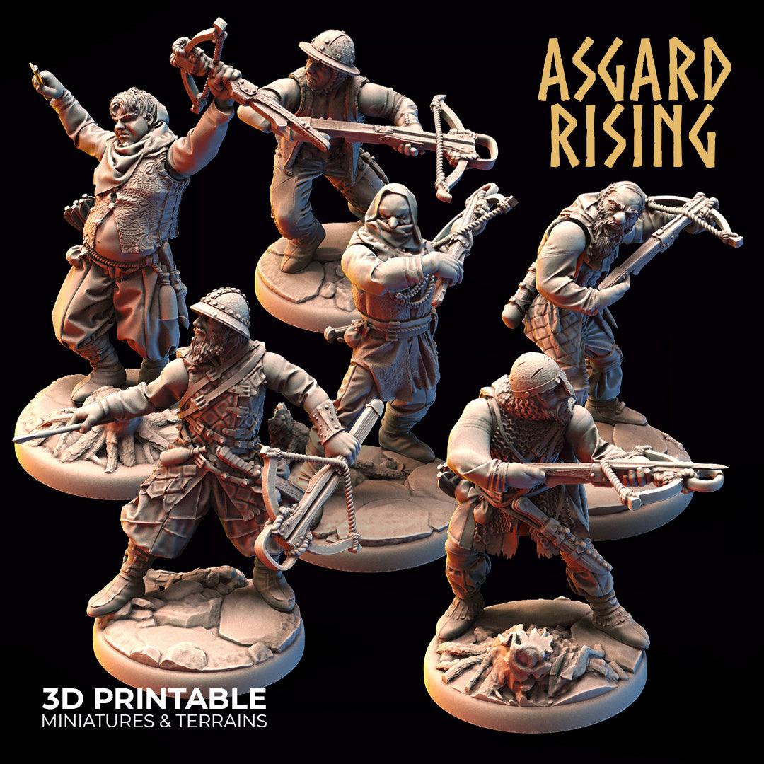 3D Printed Asgard Rising Bandit Deserters Crossbow Modular Warband 28mm - 32mm