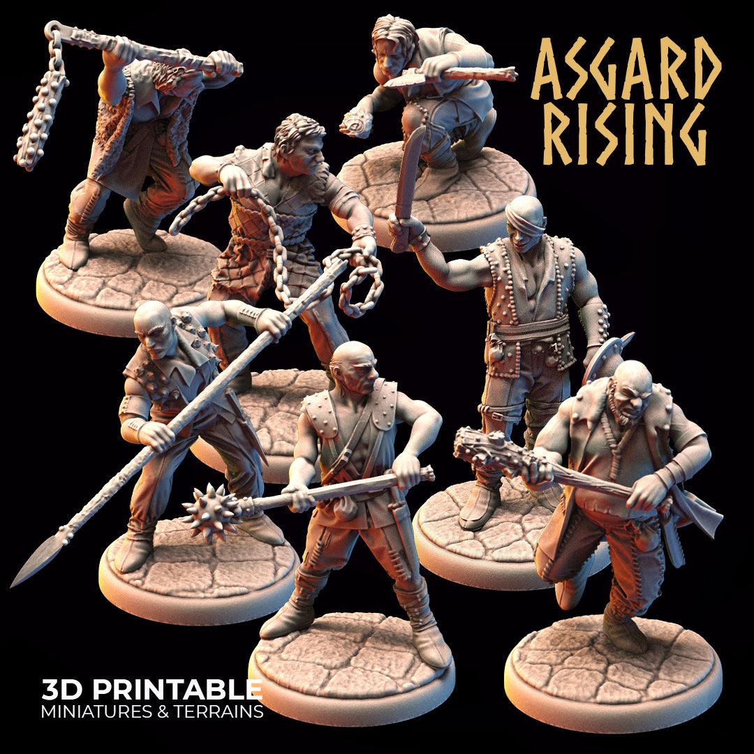 3D Printed Asgard Rising Bandit Outcast Modular Warband 28mm - 32mm Ragnarok D&D