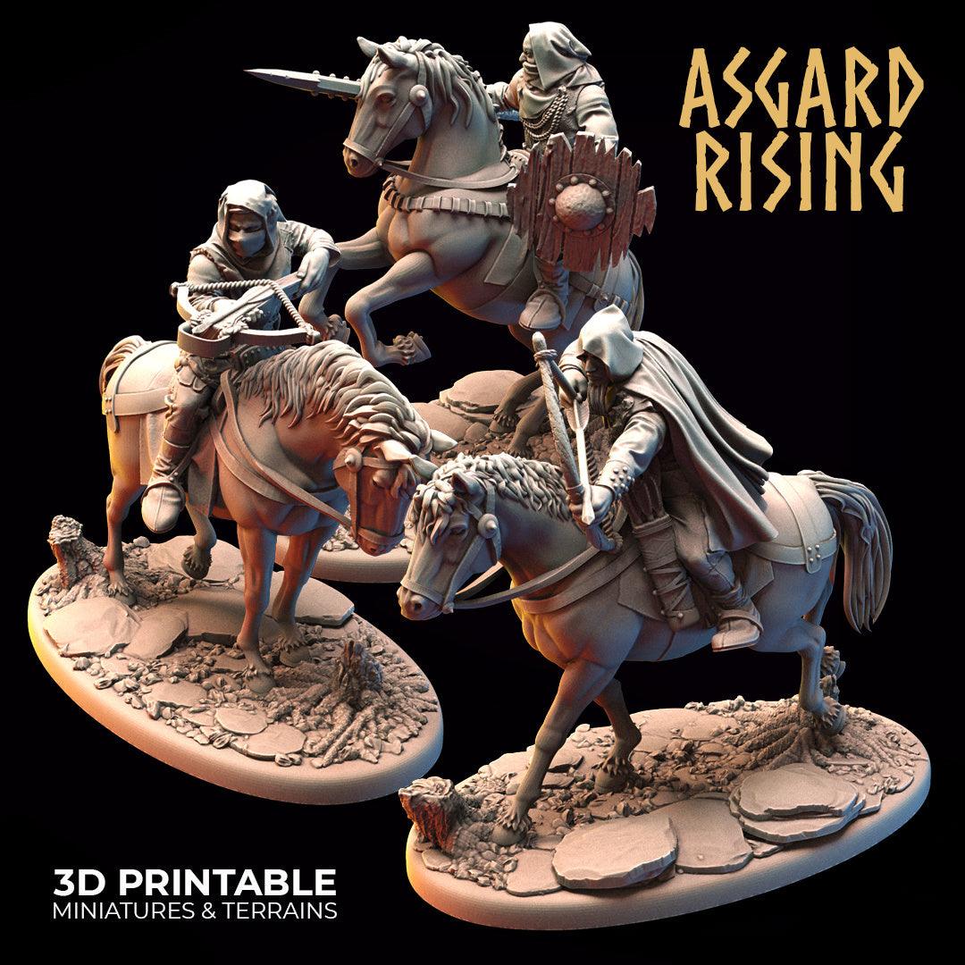 3D Printed Asgard Rising Bandit Riders Rogues Modular Warband 28mm - 32mm