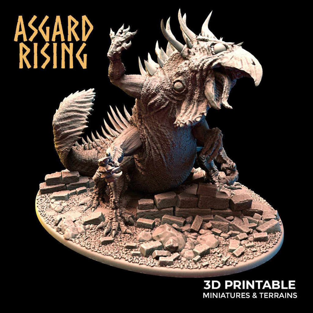 3D Printed Asgard Rising Basilisk #2 King of Serpents - 32mm D&D