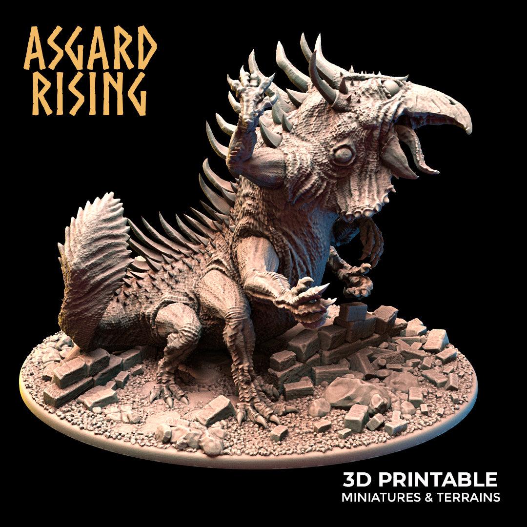 3D Printed Asgard Rising Basilisk #2 King of Serpents - 32mm D&D