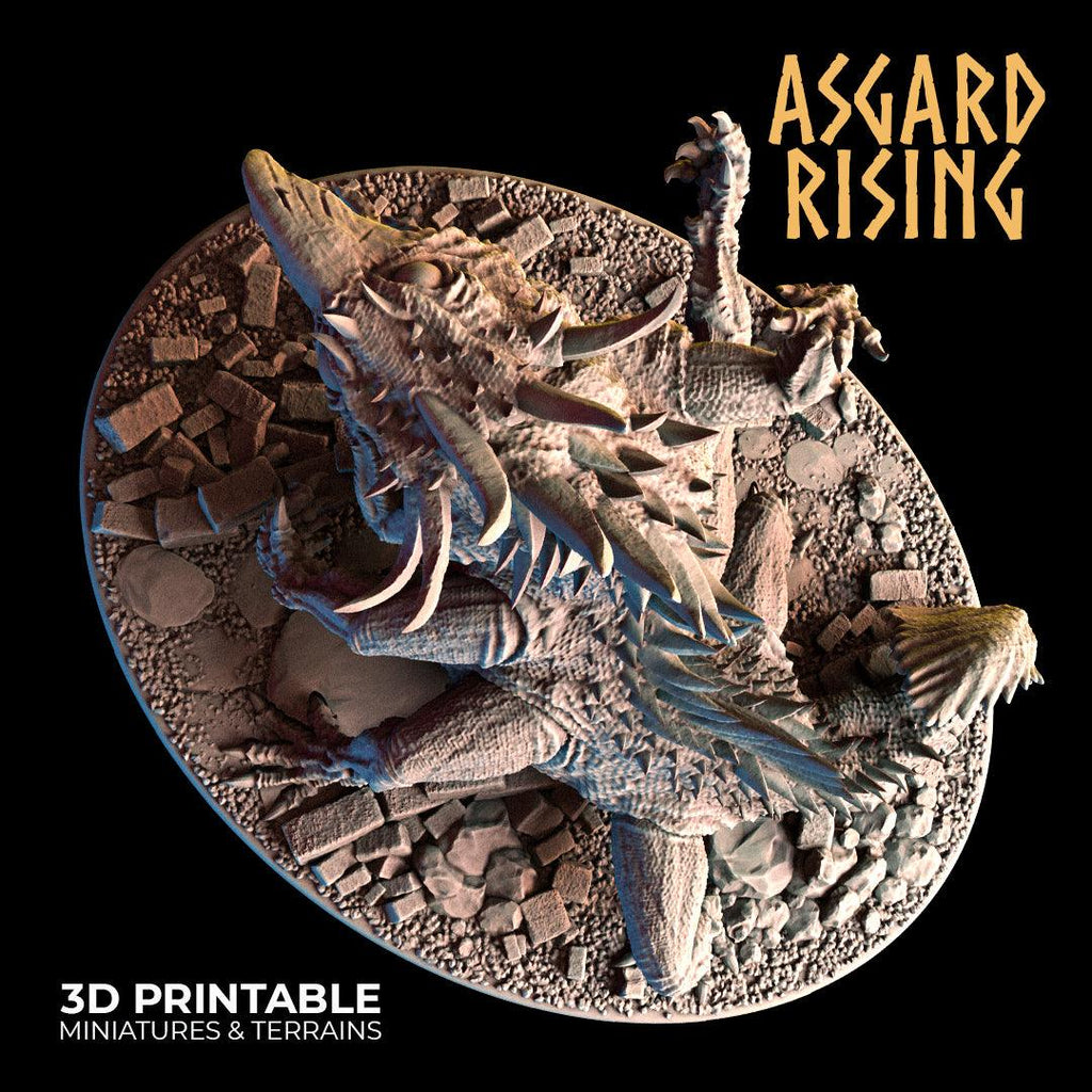 3D Printed Asgard Rising Basilisk #2 King of Serpents - 32mm D&D
