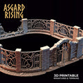 3D Printed Asgard Rising Cemetery Iron Wall Gate Set B 28mm-32mm Ragnarok D&D