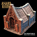 3D Printed Asgard Rising Cemetery Mausoleum 28mm-32mm Ragnarok D&D