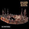 3D Printed Asgard Rising Cemetery Stone Wall Fence Set 28mm-32mm Ragnarok D&D