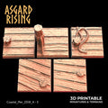 3D Printed Asgard Rising Coastal Pier Set 1 - 20 25 30 35mm Square Bases 28 32 mm Wargaming DnD