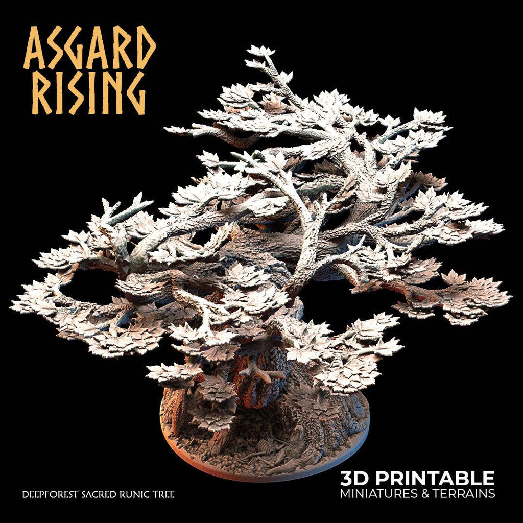 3D Printed Asgard Rising Deepforest Ritual Circles & Sacred Runic Tree - 28 32mm Wargaming DnD