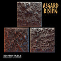 3D Printed Asgard Rising Deepforest Ritual Ground Square Bases - 3 x 40 mm Round Base Set B Wargaming DnD