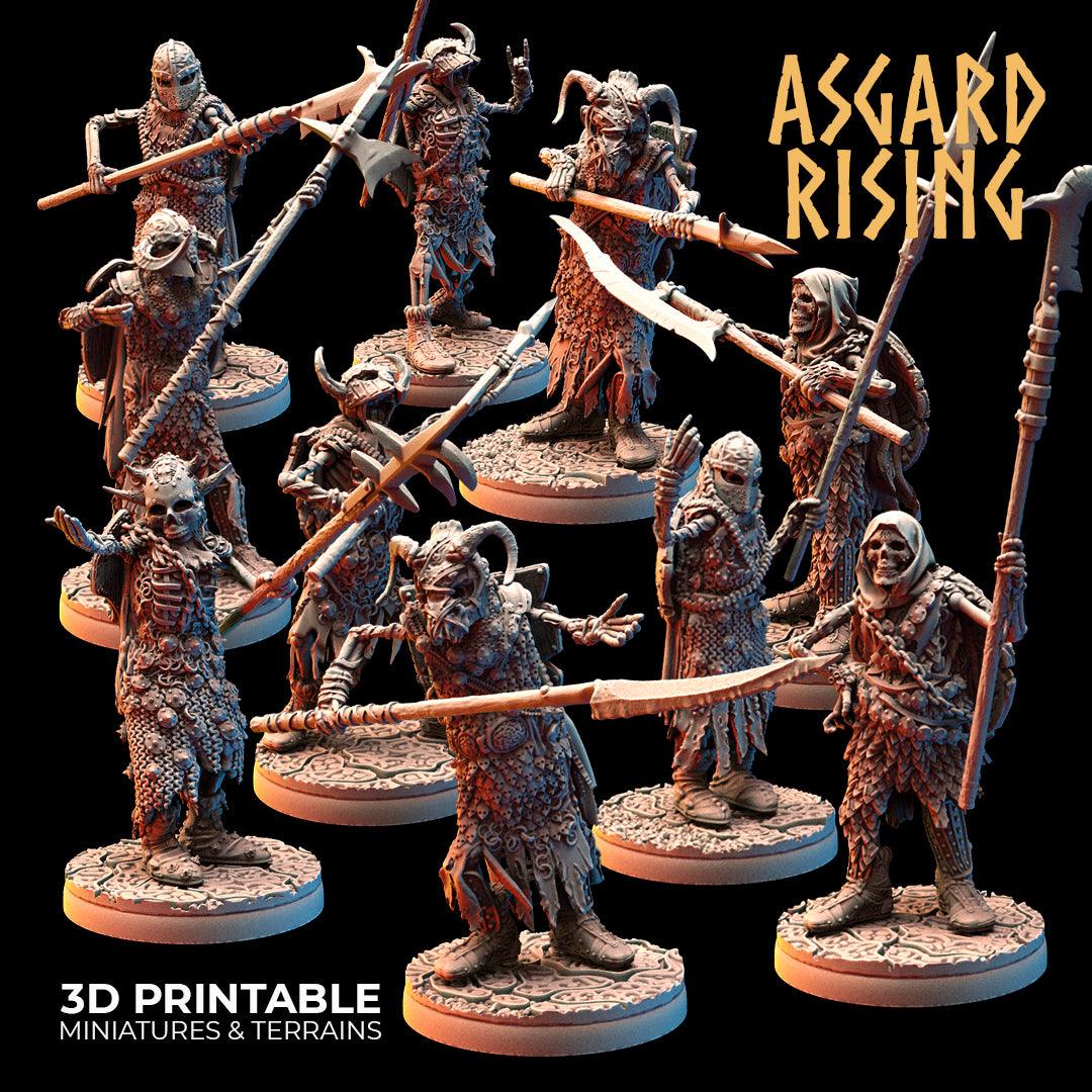 3D Printed Asgard Rising Draugr Phalanx Modular Set 28 32 mm Wargaming DnD