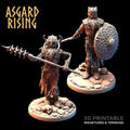 3D Printed Asgard Rising Draugr - Undead Skeleton 2x King Olaf 28mm - 32mm