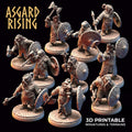 3D Printed Asgard Rising Dwarf Warrior Gambeson Modular Warband Set 28mm - 32mm