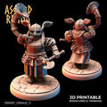 3D Printed Asgard Rising Dwarven Shield-Maiden Horn Blower 28mm - 32mm