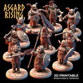 3D Printed Asgard Rising Dwarven Shield-Maidens Set 28mm - 32mm