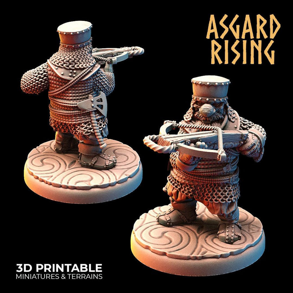 3D Printed Asgard Rising Dwarves Crossbow Chain Mail Set 28mm - 32mm