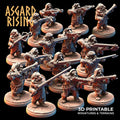 3D Printed Asgard Rising Dwarves Hooded Rangers Ranged Weapons Set 28mm - 32mm