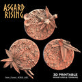 3D Printed Asgard Rising Fern Forest - 3x 40mm Round Base Wargaming DnD