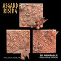 3D Printed Asgard Rising Fern Forest - 3x 40mm Square Base Wargaming DnD