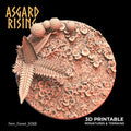 3D Printed Asgard Rising Fern Forest - 50mm Round Base  Wargaming DnD