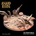 3D Printed Asgard Rising Fern Forest - 60mm Round Base Wargaming DnD