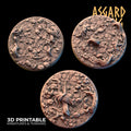 3D Printed Asgard Rising Forest Litter - 3 x 40mm Round Base Set 1 Wargaming DnD
