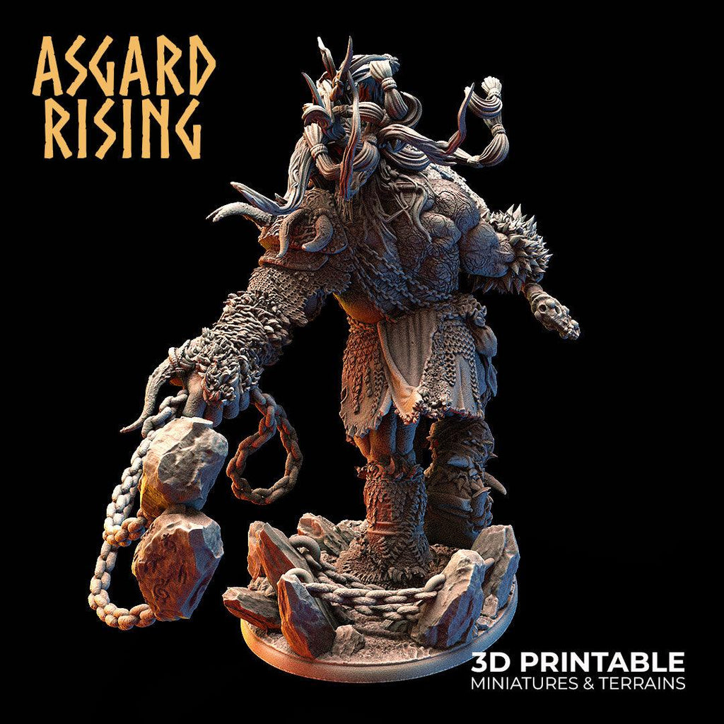 3D Printed Asgard Rising Frost Giant 28mm 32mm D&D