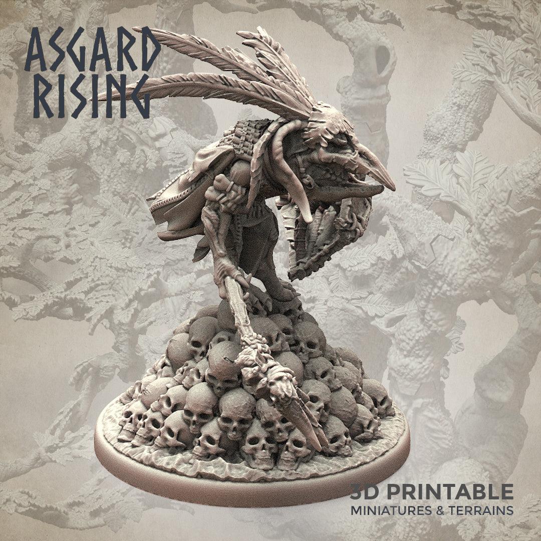 3D Printed Asgard Rising Goblin Chieftain 28mm-32mm Ragnarok D&D