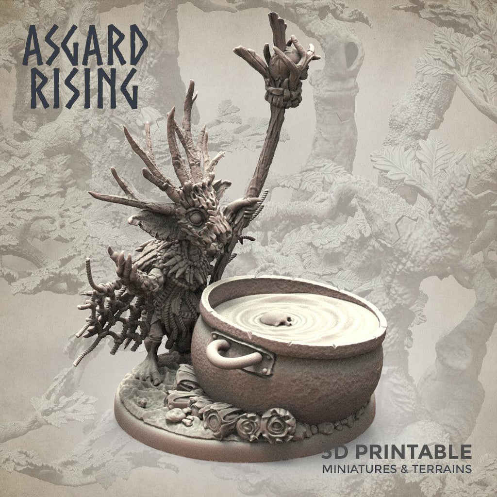 3D Printed Asgard Rising Goblin Shaman 28mm-32mm Ragnarok D&D