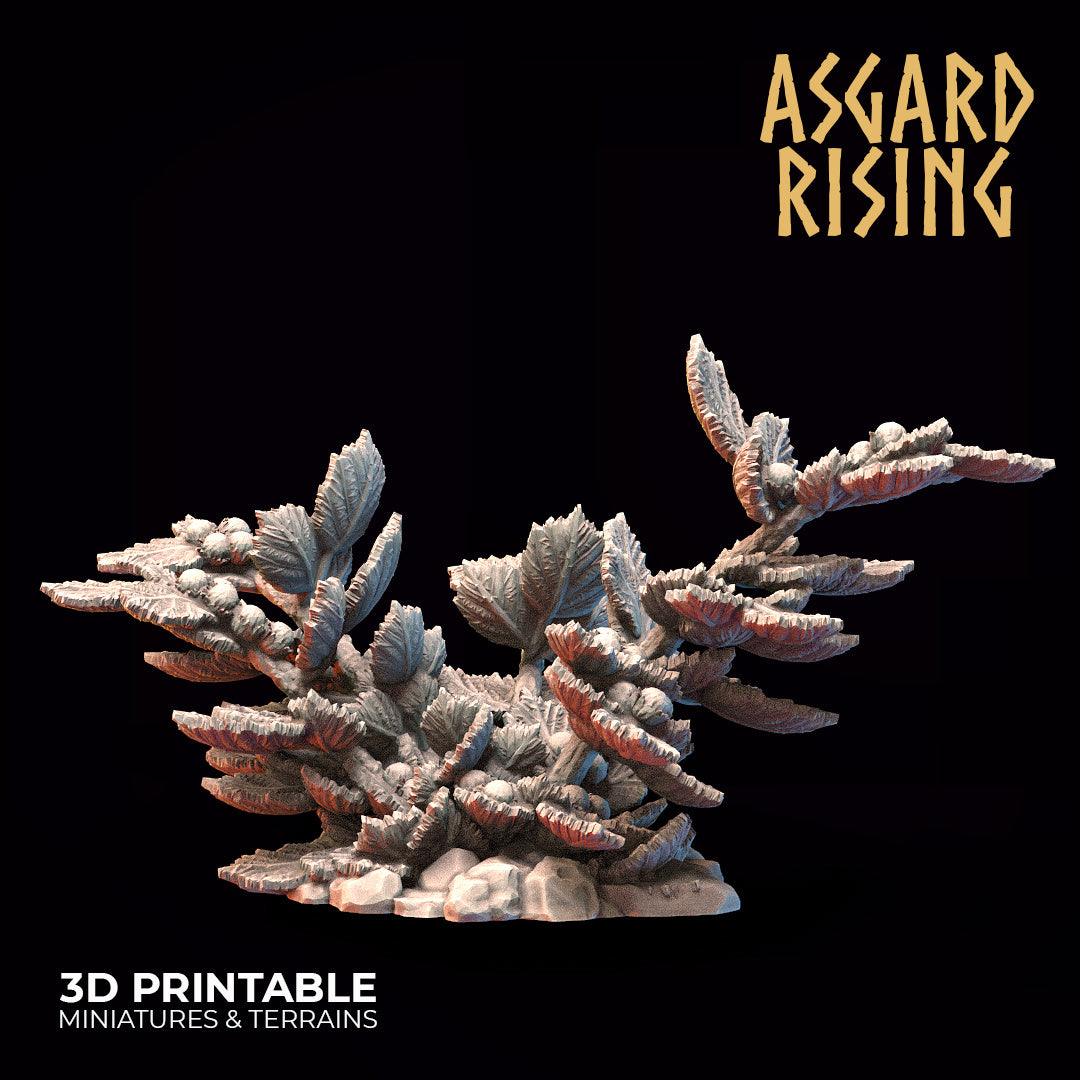 3D Printed Asgard Rising Hazel Bush Set 28 - 32mm Ragnarok D&D
