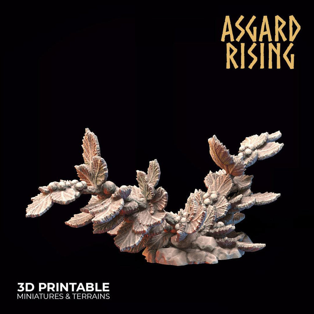 3D Printed Asgard Rising Hazel Bush Set 28 - 32mm Ragnarok D&D