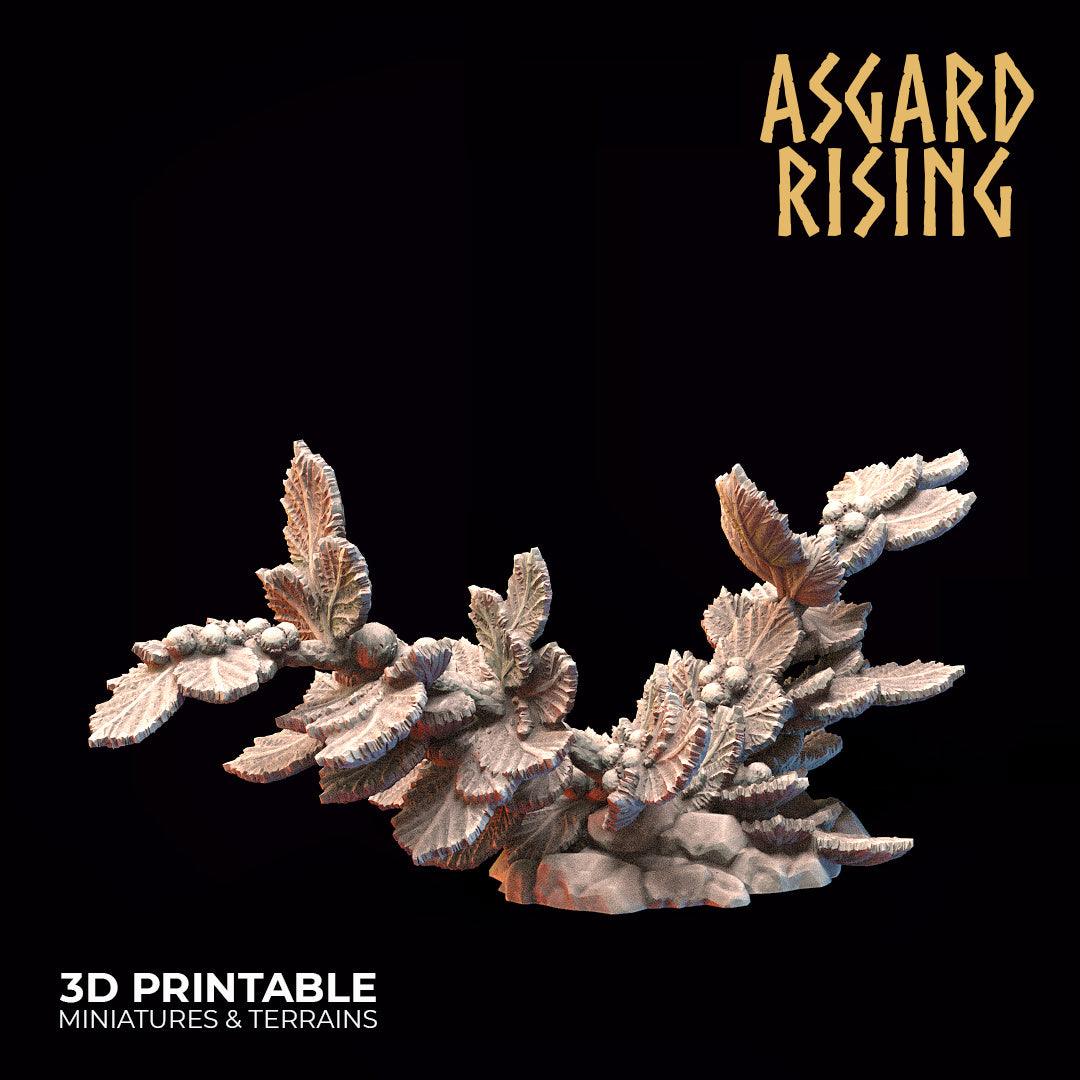 3D Printed Asgard Rising Hazel Bush Set 28 - 32mm Ragnarok D&D