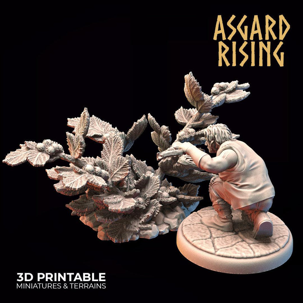 3D Printed Asgard Rising Hazel Bush Set 28 - 32mm Ragnarok D&D