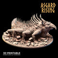 3D Printed Asgard Rising King of Serpents - Basilisk 32mm D&D